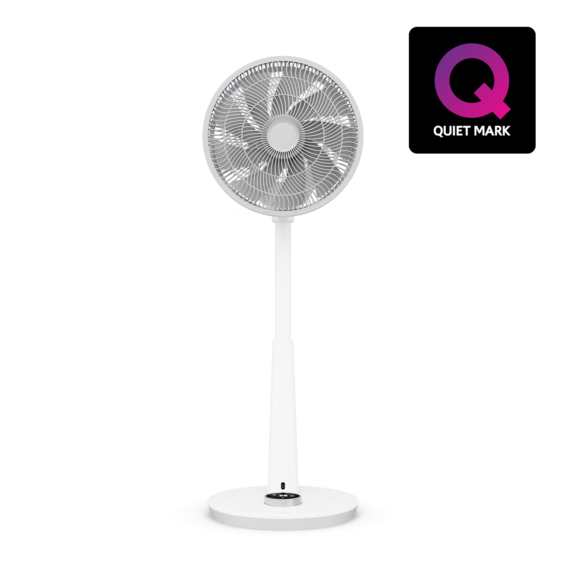 Duux Whisper 3 White Pedestal Fan Adjustable 73-95 cm