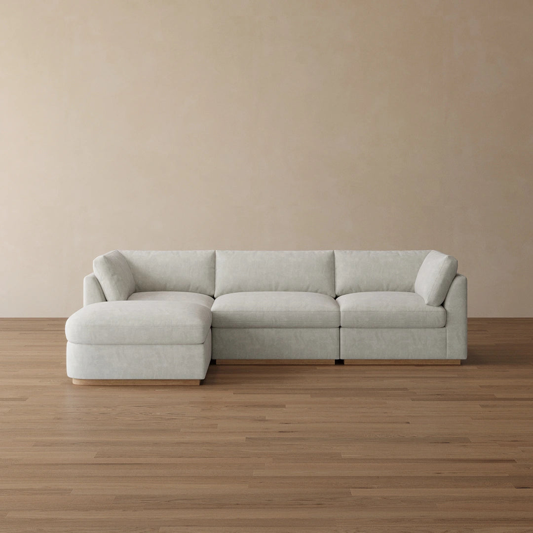 YEEROLE CloudMiro 4-Piece Modular Sectional with Ottoman