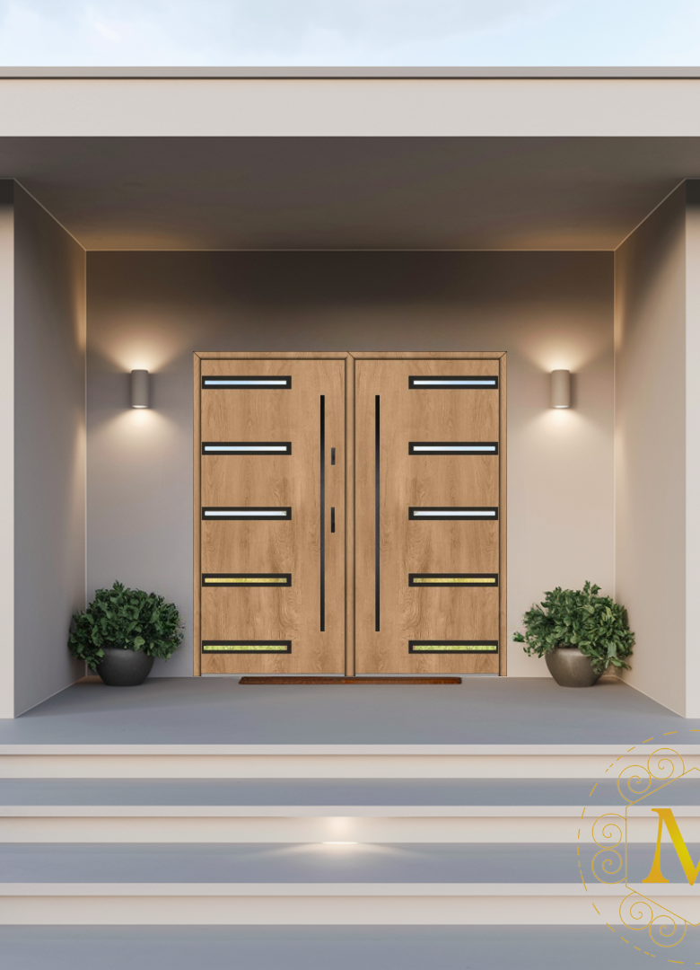 Majestic Front Doors Fusion Double Montgomery Stainless Steel Door