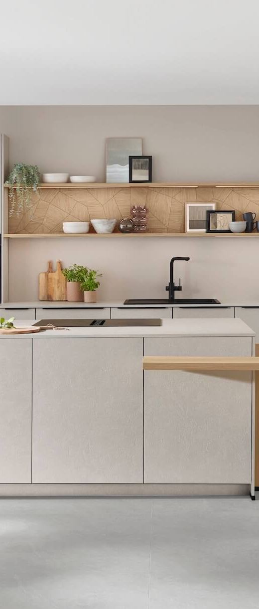 Nobilia Modern Sandgrey Oak Island Kitchen