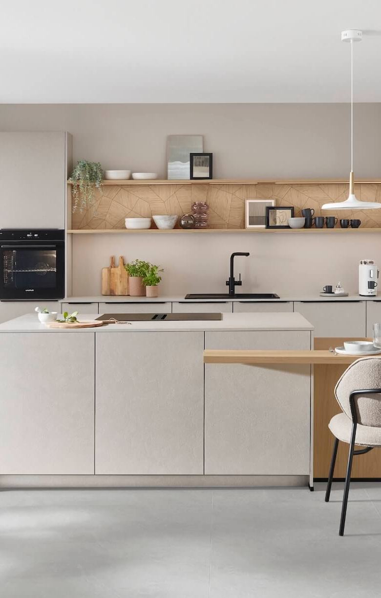 Nobilia Modern Sandgrey Oak Island Kitchen