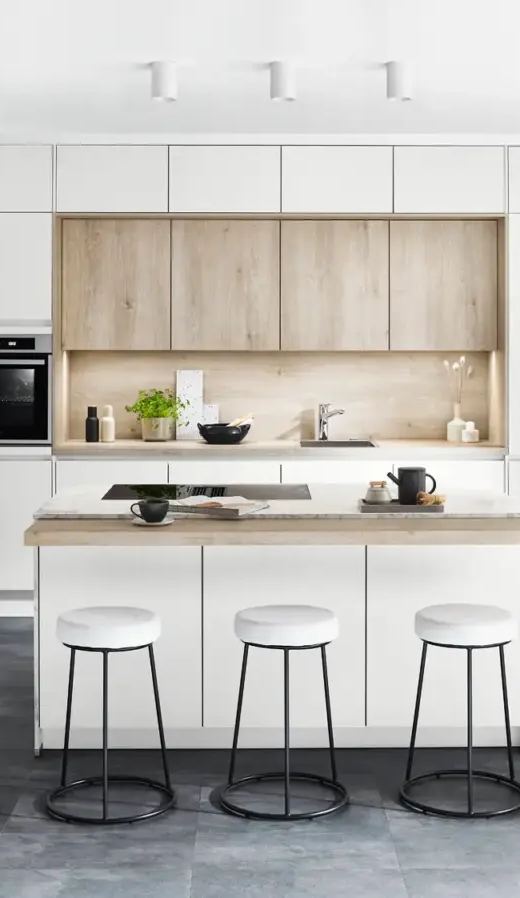Nobilia Senso Modern White Island Kitchen
