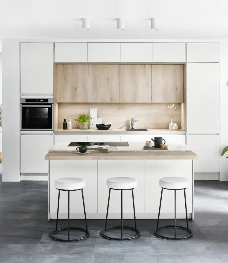 Nobilia Senso Modern White Island Kitchen