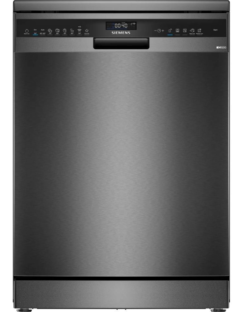 Siemens SN25EC13CE iQ500 Dishwasher, 14 Place Settings, Black, A Rated