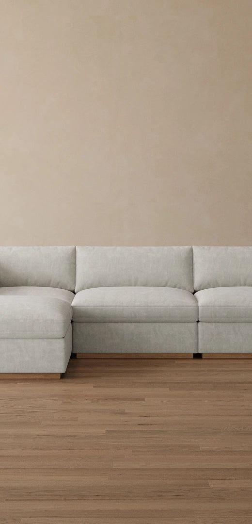 YEEROLE CloudMiro 4-Piece Modular Sectional with Ottoman